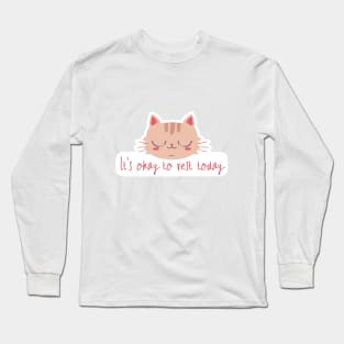 its okay to rest today cute cat Long Sleeve T-Shirt